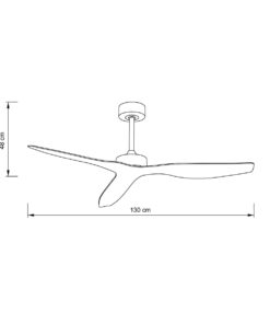 Alternative view of it-Lighting Trent Ανεμιστήρας Οροφής με DC Μοτέρ 40W - Μαύρο & Ξύλο (102000685)