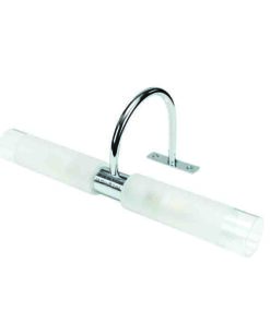 InLight Επιτοίχιο φωτιστικό από χρώμιο μέταλλο και αμμοβολή γυαλί 2XG9 D:31,5cm (1046-Χρώμιο)