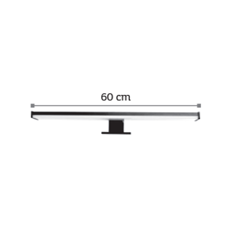 InLight Επιτοίχιο φωτιστικό LED 12W 4000K από πλαστικό σε μαύρη απόχρωση D:60cm (1047-Α) - Image 3