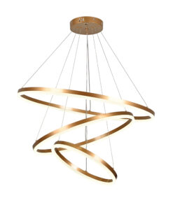 Inlight Κρεμαστό φωτιστικό LED 100W 3CCT (by switch on base) D:60cm (6095-A-Golden)