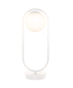 InLight Επιτραπέζιο φωτιστικό σε λευκή απόχρωση και λευκή οπαλίνα 1XG9 D:40cm (3041-WH)