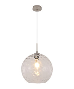 InLight Κρεμαστό φωτιστικό από διάφανο γυαλί 1XE27 D:30cm (4039-A-Transparent)