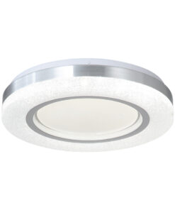 InLight Πλαφονιέρα οροφής LED 72W 3CCT (by tuya) από λευκό και ασημί ακρυλικό D:50cm (42016-Α)