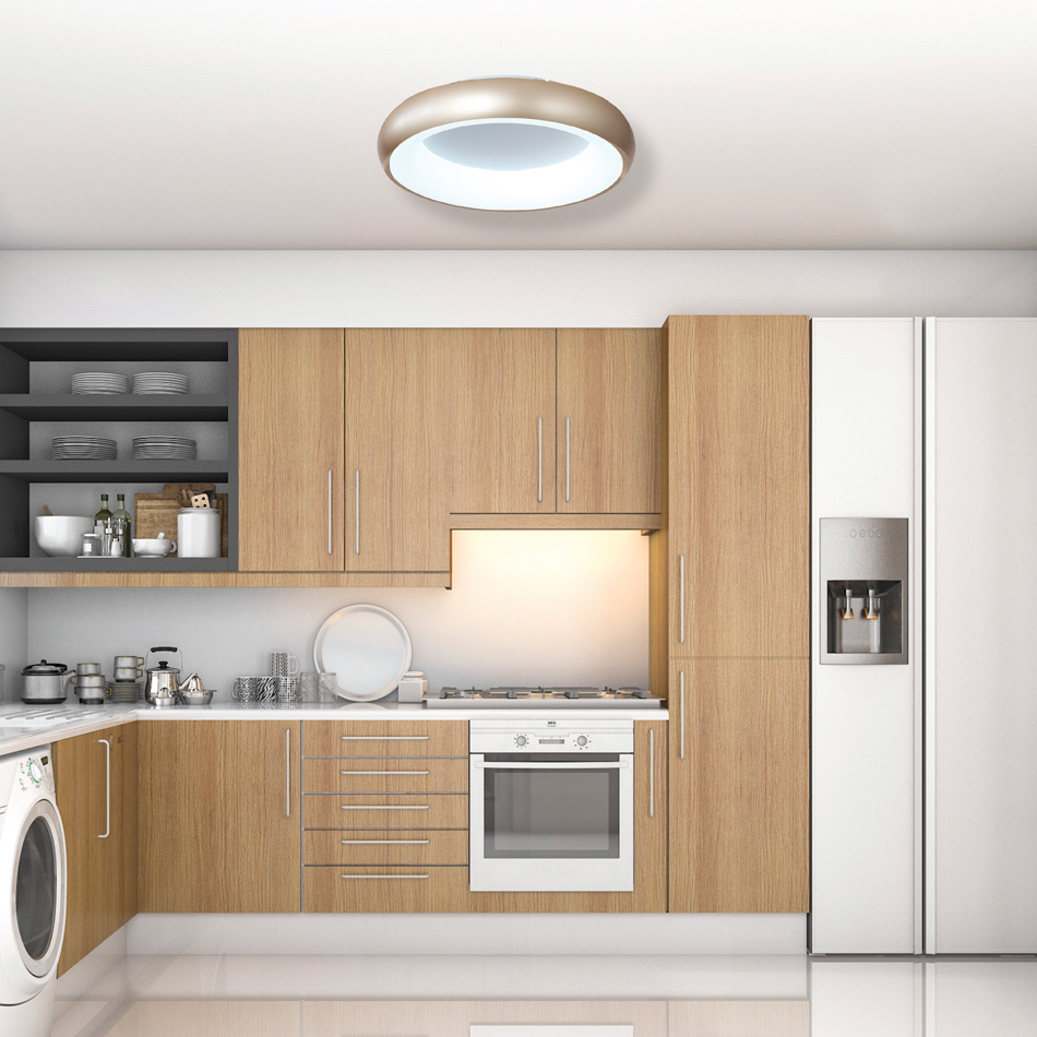 InLight Πλαφονιέρα οροφής LED 36W 3CCT από λευκό ακρυλικό D:60cm (42020-A-White) - Image 2