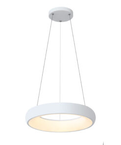 InLight Κρεμαστό φωτιστικό led 24W 3CCT από λευκό ακρυλικό D:40cm (42023-B-White)