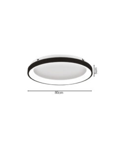 Alternative view of Inlight Πλαφονιέρα οροφής LED 38W 3CCT από λευκό μέταλλο και ακρυλικό D:80x5cm (42044-A-White)