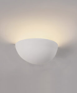 InLight Επιτοίχιο Φωτιστικό Γύψινο Λευκό E14 – Ημικυκλικό 27,5×12,5 cm (43032)