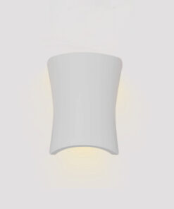 Inlight Επιτοίχιο φωτιστικό λευκό από γύψο 1XE14 D:21,5cm (43053-White)