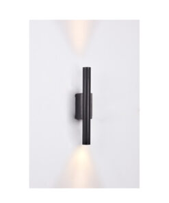 Inlight Επιτοίχιο φωτιστικό LED 2*5W 3000K σε μαύρη απόχρωση απο αλουμίνιο D:30x6cm (43061-Black)