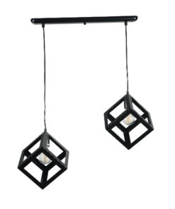 InLight Κρεμαστό φωτιστικό από μαύρο μέταλλο 2XE27 D:40cm (4400-2-BL-ΡΑΓΑ)