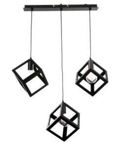 InLight Κρεμαστό φωτιστικό από μαύρο μέταλλο 3XE27 D:60cm (4400-3-BL-ΡΑΓΑ)