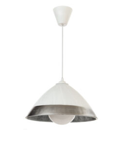 InLight Κρεμαστό φωτιστικό από ασημί γυαλί 1XE27 D:30cm (4409-Β-Ασημί)