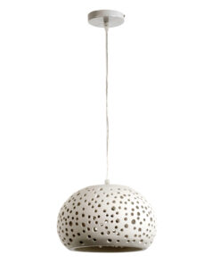 InLight Κρεμαστό φωτιστικό λευκό από γύψο 1XE27 D:28cm (4472)