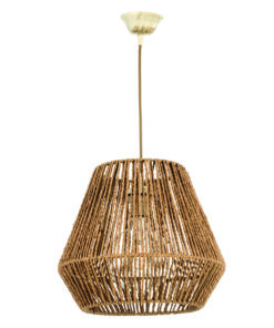 InLight Κρεμαστό φωτιστικό καφέ από σχοινί 1XE27 D:32cm (4502)