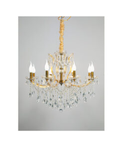 Inlight Κρεμαστό φωτιστικό από χρώμιο μέταλλο γυαλί και κρύσταλλα 8XE14 D:80cm (5244-8-Χρώμιο)