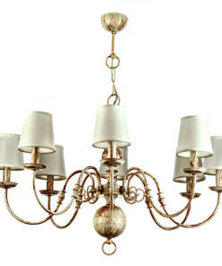 InLight Κρεμαστό φωτιστικό από μέταλλο σε λευκή πατίνα 8XE14 D:83cm (5311-8)