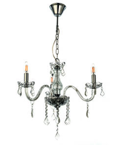 InLight Κρεμαστό φωτιστικό από διάφανο γυαλί και κρύσταλλα 3XE14 D:55cm (5314-3-CLEAR)