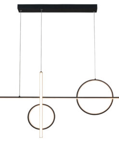 InLight Κρεμαστό φωτιστικό LED 55W 3CCT (by switch) σε μαύρη απόχρωση D:100cm (6043)