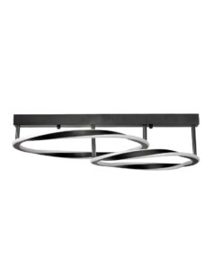 InLight Κρεμαστό φωτιστικό LED 90W 3CCT (by switch on base) σε μαύρο χρώμα D:70cm (6078-BL)