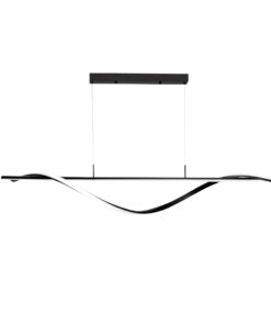 InLight Κρεμαστό φωτιστικό LED 40W 3CCT (by switch on base) σε μαύρο χρώμα D:120cm (6084-BL)