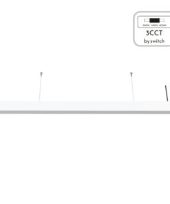 InLight Κρεμαστό φωτιστικό LED 30W 3CCT (By Switch) από αλουμίνιο σε λευκή απόχρωση D:90cm (6072-90-WH)