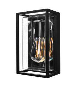 it-Lighting Zar Outdoor Wall Lamp Black 1xE27 D:100x145x245mm (80205614)