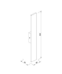 Alternative view of it-Lighting Allatoona LED 10W 3000K Outdoor Wall Lamp Black D:45x80x600 mm (80205711)