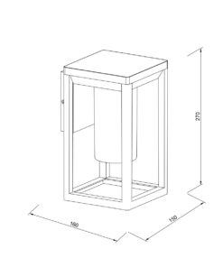 Alternative view of it-Lighting Annie Outdoor Wall Lamp Black 1xE27 D:150x160x270mm (80206114)