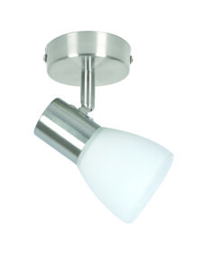 InLight Επιτοίχιο σποτ από μέταλλο σε νίκελ ματ απόχρωση 1XE14 D:8cm (9064-1Φ-Νίκελ Ματ)