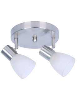 InLight Επιτοίχιο σποτ από μέταλλο σε νίκελ ματ απόχρωση 2xE14 D:20cm (9064-2Φ-Νίκελ Ματ)