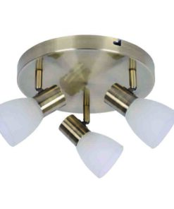 InLight Επιτοίχιο σποτ από μέταλλο σε οξυντέ απόχρωση 3XE14 D:25cm (9064-3Φ-Οξυντέ)