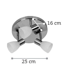 Alternative view of InLight Επιτοίχιο σποτ από μέταλλο σε νίκελ ματ απόχρωση 3XE14 D:25cm (9064-3Φ-Νίκελ Ματ)