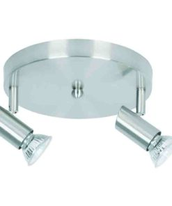 InLight Επιτοίχιο σποτ από μέταλλο σε νίκελ ματ απόχρωση 2XGU10 D:17cm (9075-2Φ-Νίκελ Ματ)