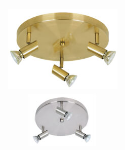 InLight Επιτοίχιο σποτ από μέταλλο σε οξυντέ απόχρωση 3XGU10 D:25cm (9075-3Φ-Οξυντέ)