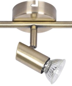 InLight Επιτοίχιο σποτ από μέταλλο σε οξυντέ απόχρωση 3XGU10 D:60cm (9076-3Φ-Οξυντέ)