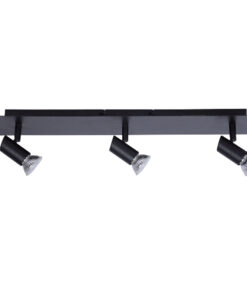 InLight Επιτοίχιο σποτ από μέταλλο σε μαύρη απόχρωση 3XGU10 D:32cm (9078-3Φ-Μαύρο)