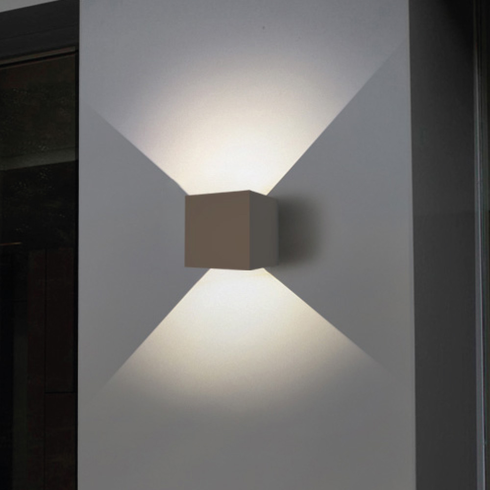 it-Lighting Emerald LED 10W 3000K Outdoor Wall Lamp Grey D:9,9cmx9,9cm (80203131) - Image 3