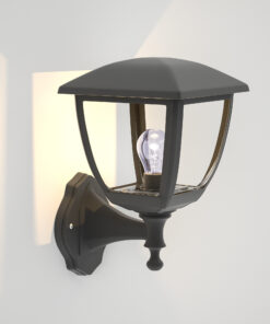 Alternative view of it-Lighting Avalanche 1xE27 Outdoor Wall Lamp Black D:22cmx30cm (80201214)