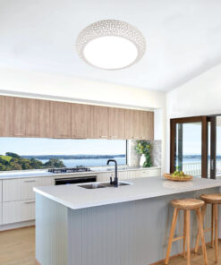 Alternative view of InLight Πλαφονιέρα οροφής λευκή από γύψο 3XE27 D:40cm (42155-B)