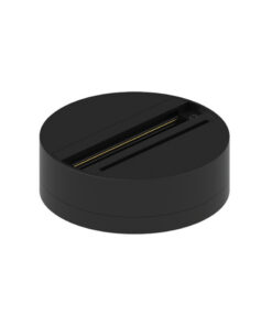 InLight Βάση στρογγυλή για τριφασική ράγα σε μαύρη απόχρωση (TC015-BL)