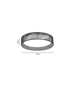 Alternative view of Inlight Πλαφονιέρα οροφής LED 36W 3CCT (by switch on base) από σχοινί και ακρυλικό D:43cm (42039-B)
