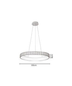 Alternative view of Inlight Κρεμαστό Φωτιστικό LED από σχοινί 3CCT, 32W  D:60x8cm (42041)