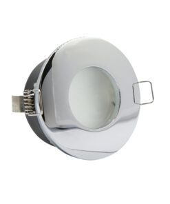 InLight Χωνευτό σποτ από χρώμιο μέταλλο 1XGU10 IP44 D:8cm (Χ0008-CH)