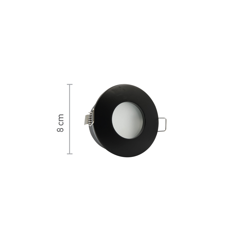 InLight Χωνευτό σποτ από χρώμιο μέταλλο 1XGU10 IP44 D:8cm (Χ0008-CH) - Image 2