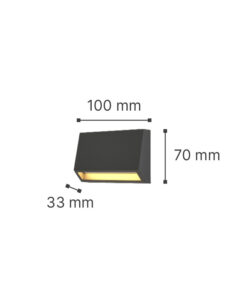 Alternative view of it-Lighting Blue LED 3W 3CCT Outdoor Wall Lamp Grey D:10cmx7cm (80202130)