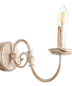 InLight Επιτοίχιο φωτιστικό από μέταλλο σε λευκή πατίνα 1XE14 D:30cm (43371)