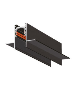 InLight Χωνευτή μαγνητική ράγα σε μαύρη απόχρωση D:2m (TR0010-BL)