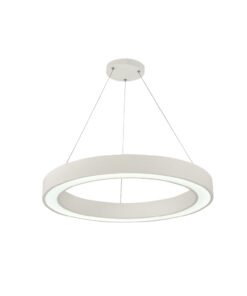 InLight Κρεμαστό φωτιστικό LED 68W 3CCT (by switch on base) σε λευκή απόχρωση D:60cm (6073-60-WH)