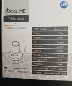 ΠΟΡΤΑΤΙΦ AURA FLAME ΓΚΡΙ 3000K DIM ΕΠΑΝΑΦΟΡΤΙΖΟΜΕΝΟ 17-00950-10