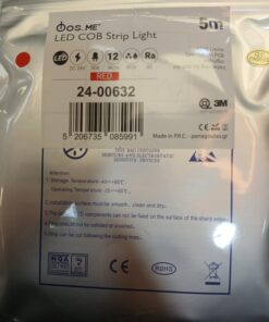 ΛΕΝΤΟΤΑΙΝΙΑ COB  5 ΜΕΤΡΩΝ 24V IP20 12W KOKKINO ΜΕ ΑΥΤ/ΤΟ 3Μ 504 LED